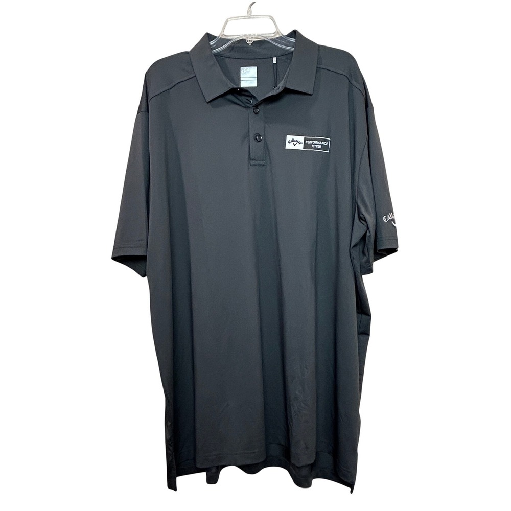 Callaway Polo Shirt Mens XXL Gray Short Sleeve Opti-Dri Performance Fitter NWT